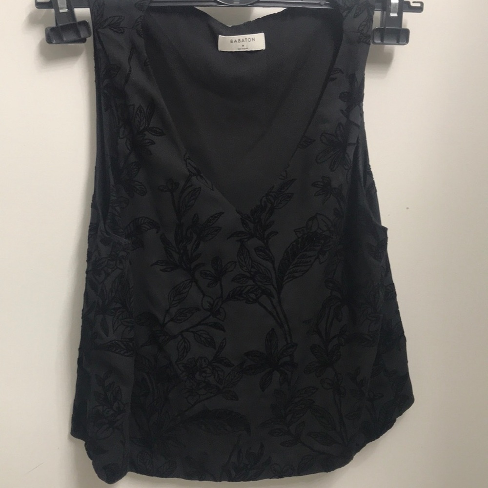 Babaton Murphy blouse with velvet detail